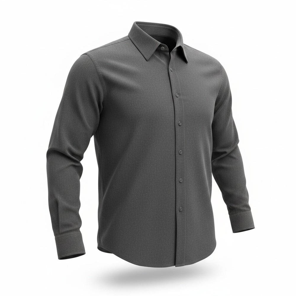 Proper Cloth Button Down Shirt Men XL Gray Long Sleeve Chest Pocket Solid